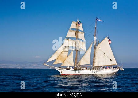 Tall Ship Johnson aus irving Dana Point Harbor, ca Usa. Es wurde speziell für die besonderen Bedürfnisse der La maritime Institute topsail Jugend pr zu erfüllen Stockfoto