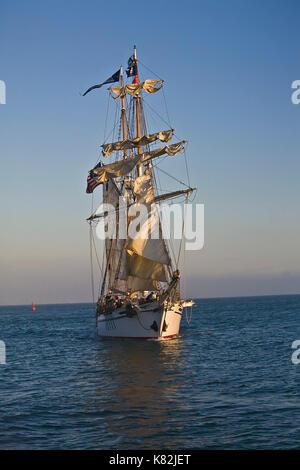 Tall Ship Johnson aus irving Dana Point Harbor, ca Usa. Es wurde speziell für die besonderen Bedürfnisse der La maritime Institute topsail Jugend pr zu erfüllen Stockfoto