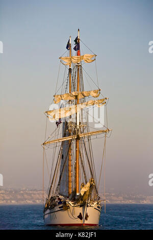 Tall Ship Johnson aus irving Dana Point Harbor, ca Usa. Es wurde speziell für die besonderen Bedürfnisse der La maritime Institute topsail Jugend pr zu erfüllen Stockfoto