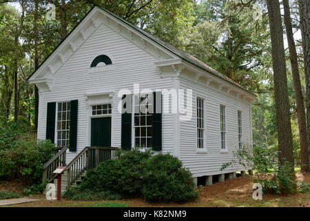 Alte Nazareth methodistische Kirche am Furnacetown Living Heritage Village, Snow Hill, Maryland, USA. Stockfoto