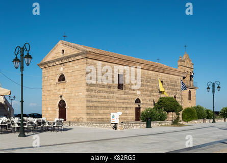 Kirche des Heiligen Nikolaos Molou, Dionysios Solomos Square, Zakynthos, Griechenland Stockfoto