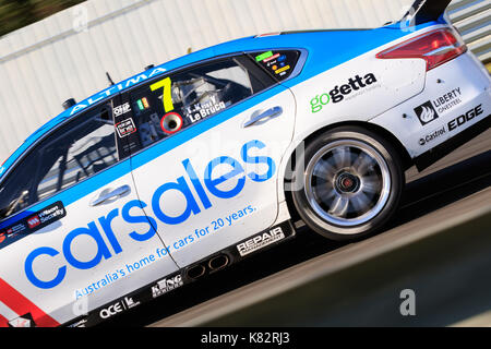 MELBOURNE, AUSTRALIEN - 17 September: Todd Kelly 7 Fahren für Nissan Motorsport/carsales Racing während der Die Jungfrau Australien Supercars Champions Stockfoto