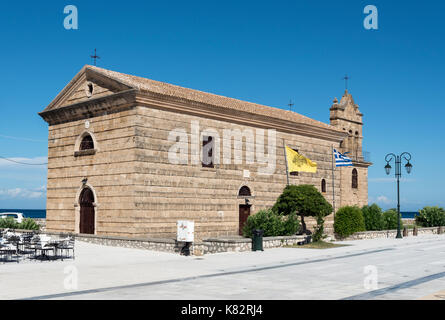 Kirche des Heiligen Nikolaos Molou, Dionysios Solomos Square, Zakynthos, Griechenland Stockfoto