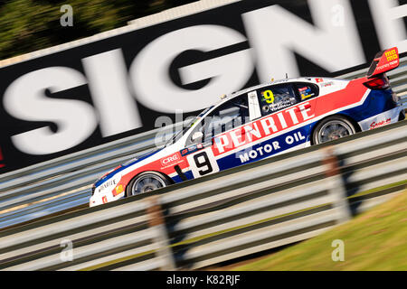 MELBOURNE, AUSTRALIEN - 17 September: David Reynolds 9 Fahren für Erebus Motorsport/Penrite Racingring der Die Jungfrau Australien Supercars Champions Stockfoto