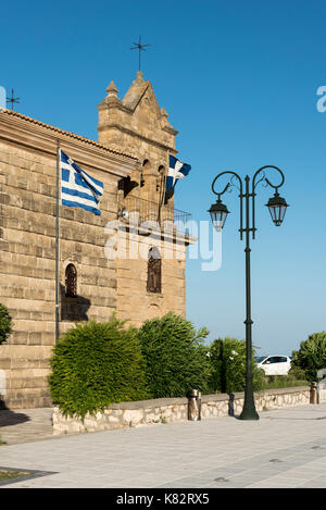 Kirche des Heiligen Nikolaos Molou, Dionysios Solomos Square, Zakynthos, Griechenland Stockfoto