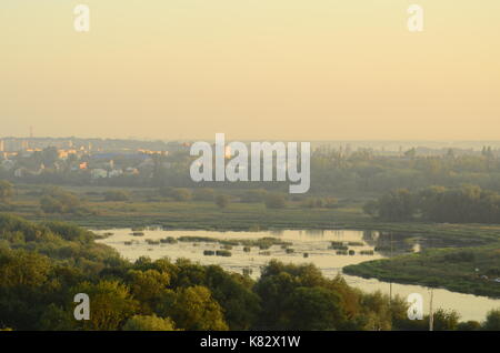 Sonnenuntergang in der Stadt Lutsk Stockfoto