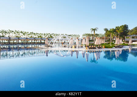 Art Entertainment Complex. Die beliebte Ferienanlage mit Pools und Wasserparks in der Türkei. Luxus Hotel. Resort Stockfoto