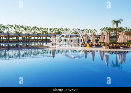 Art Entertainment Complex. Die beliebte Ferienanlage mit Pools und Wasserparks in der Türkei. Luxus Hotel. Resort Stockfoto