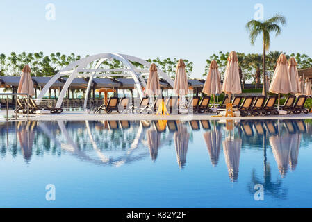 Art Entertainment Complex. Die beliebte Ferienanlage mit Pools und Wasserparks in der Türkei. Luxus Hotel. Resort Stockfoto