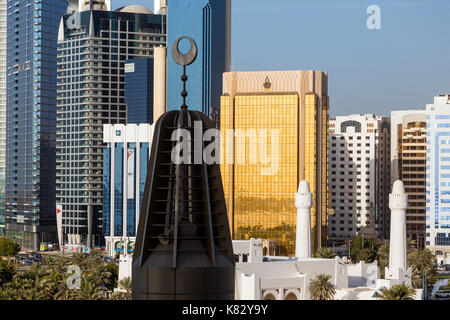 Die moderne Skyline der Stadt, Abu Dhabi, Vereinigte Arabische Emirate, VAE Stockfoto