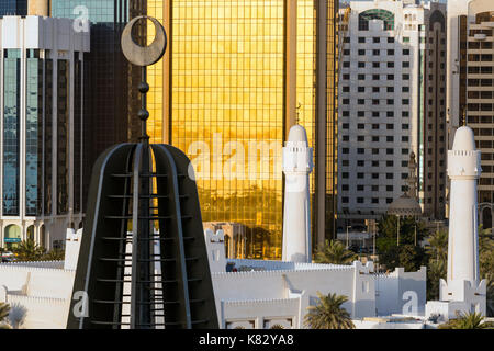 Die moderne Skyline der Stadt, Abu Dhabi, Vereinigte Arabische Emirate, VAE Stockfoto