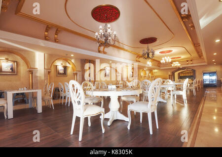 Neu und sauber Luxus Restaurant im europäischen Stil. Amara Dolce Vita Hotel der Luxusklasse. Resort. Tekirova-Kemer Stockfoto