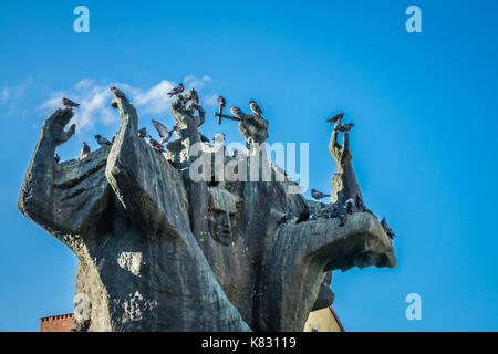 Wahrzeichen Denkmal namens Pomnik Walki i Meczenstwa Ziemi Bydgoskiej, Bydgoszcz, Polen Stockfoto