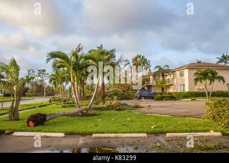 Nach Hurrikan Irma Schäden Naples, Florida Stockfoto