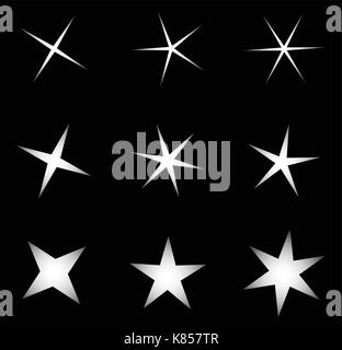 Transparente Sterne Vektor symbol Icon Design. Schöne Abbildung: Leuchtende Lichteffekt Sterne Bursts mit funkelt auf transparentem Hintergrund für Ch Stock Vektor