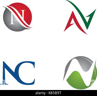 N Brief Logo Vorlage vektor Icon Design Stock Vektor