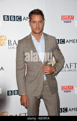 Beverly Hills, USA. 16 Sep, 2017. Justin Hartley bei der BAFTA-Los Angeles BBC America TV Tea Party 2017 Im Beverly Hilton Hotel, Beverly Hills Bild: Sarah Stewart Credit: Sarah Stewart/Alamy leben Nachrichten Stockfoto