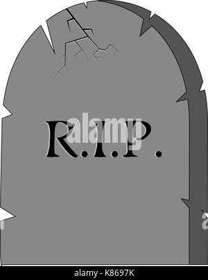 Halloween Gruselige gruselig Grab, rip-Vektor symbol Icon Design. Schöne Abbildung auf weißem Hintergrund Stock Vektor