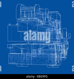 Mobilkran. Vektor Stock Vektor