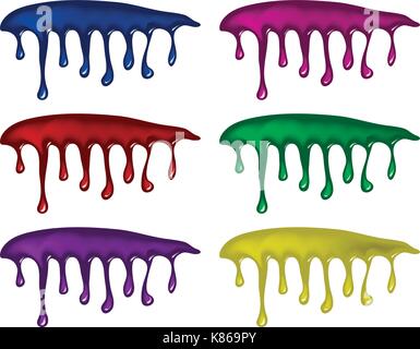 Tinte Tropf, tropf Farbe Vektor symbol Icon Design. Schöne Abbildung auf weißem Hintergrund Stock Vektor