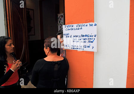 Menschen bei Candelaria 2016 fiesta, Gran Tarajal, Fuerteventura, Kanarische Inseln, Spanien Stockfoto