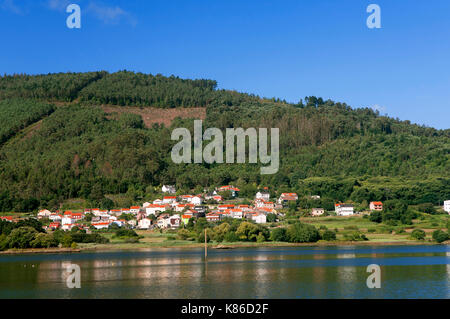 Stadtlandschaft, Noia, La Coruña Provinz, Region Galicien, Spanien, Europa Stockfoto