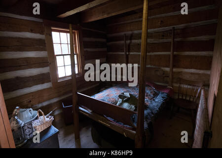 In einem historischen 1800 Home, das tägliche Leben der Menschen aus der Vergangenheit in Kanada Stockfoto