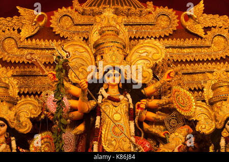 Statue von Durga Maa Durga Puja Festival in Delhi, Indien Stockfoto