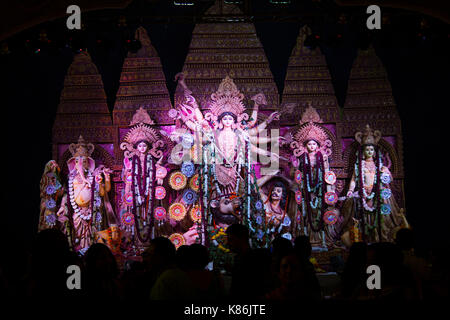 Statue von Durga Maa Durga Puja Festival in Delhi, Indien Stockfoto