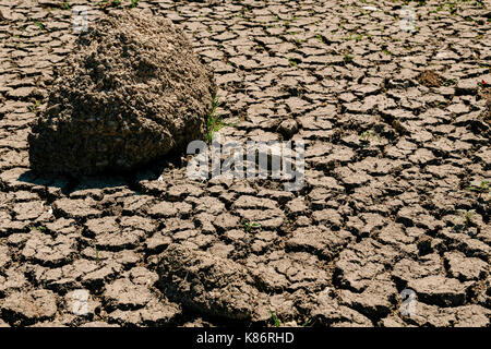 Risse in dürre Erde Stockfoto