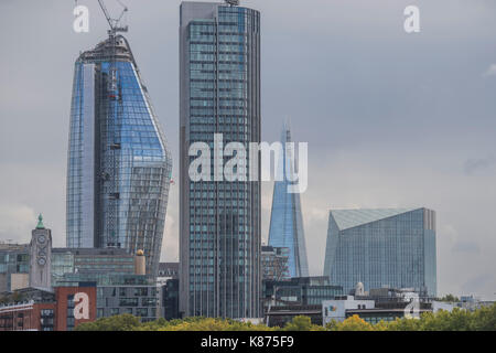 Die lodon Skyline einschließlich teh Shard und Blackfriars. Stockfoto