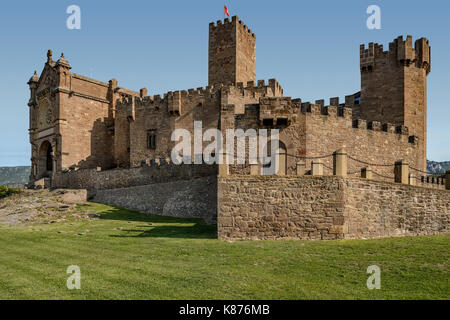 Burg Javier in der Provinz Navarra, Region von Spanien. Bekannt als Geburtsort des hl. Francisco Javier. Stockfoto