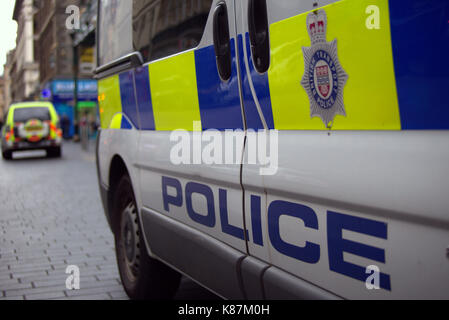 British Transport Police van Auto im Hauptbahnhof Glasgow Stockfoto