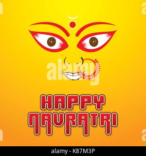 Kreative happy navratri festliche Poster Design Stock Vektor