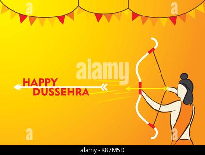 Happy Dussehra Festival Plakat design Stock Vektor
