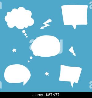 Vector Illustration Sprechblasen Icon Set, Sammlung. Komische Elemente Stock Vektor