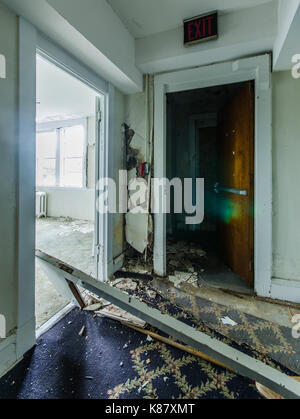 SPINE-CHILLING Bilder haben einen Einblick in die berühmt-berüchtigte Putnam Hotel, wo der Gast seine schwangere Freundin getötet und ihre fünfzehn Woche angeboten. Stockfoto