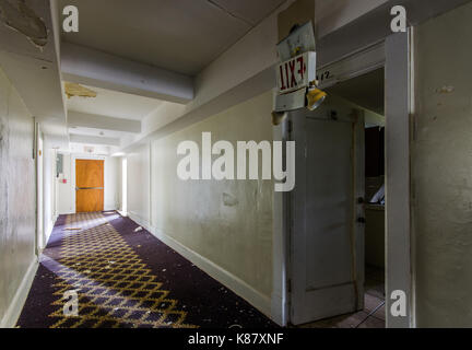 SPINE-CHILLING Bilder haben einen Einblick in die berühmt-berüchtigte Putnam Hotel, wo der Gast seine schwangere Freundin getötet und ihre fünfzehn Woche angeboten. Stockfoto