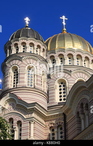 Orthodoxe Kirche in Riga, Lettland Stockfoto