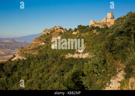 Enna (Sizilien, Italien) - Das Castello di Lombardia ist einer der größten und ältesten Bauwerke in Italien Stockfoto