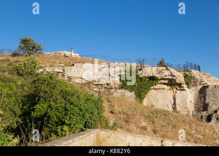 Enna (Sizilien, Italien) - Rock von Ceres, ein wichtiger Ort für die Verehrung der Göttin, jetzt archäologischen Standort in der Uptown von Enna Stockfoto