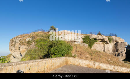 Enna (Sizilien, Italien) - Rock von Ceres, ein wichtiger Ort für die Verehrung der Göttin, jetzt archäologischen Standort in der Uptown von Enna Stockfoto