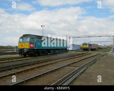 Class 47 Lokomotive in Eastleigh Depot Stockfoto