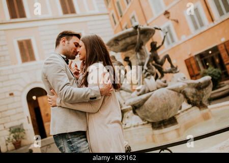 Paar Sightseeing auf Reisen Urlaub in Rom, Italien Stockfoto
