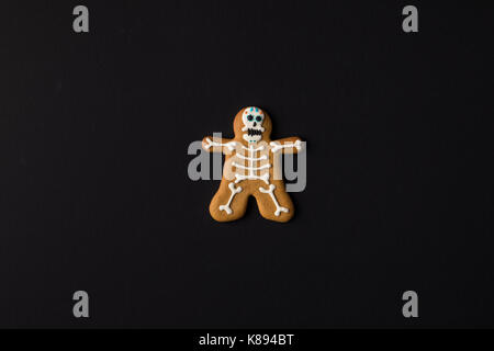 Halloween Skelett cookie Stockfoto