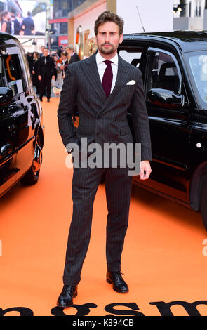 Edward Holcroft Teilnahme an der Weltpremiere von kingsman: Der goldene Kreis, bei Cineworld in Leicester Square, London. Bild Datum: Montag, den 18. September. Foto: Ian West/PA-Kabel Stockfoto