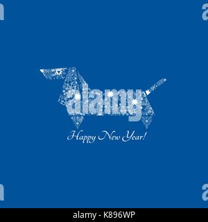 Frohes neues Jahr. Grußkarte für die Wintersaison Stock Vektor
