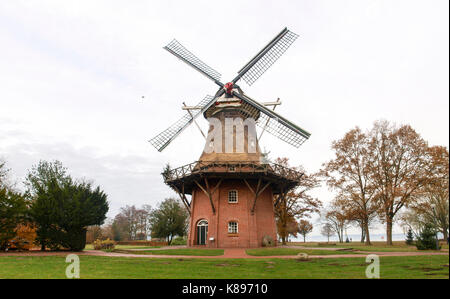 Bad Zwischenahn, Deutschland - 23 November, 2016: Museum der alten Häuser und Mühlen im Spa Village Park Stockfoto