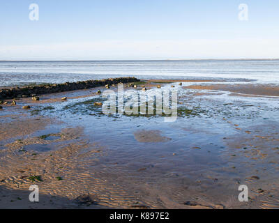 Neuharlingersiel, Deutschland - 24. November 2016: Nordsee bei niedrigen ocean Tide Stockfoto