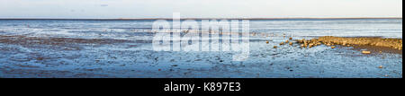 Neuharlingersiel, Deutschland - 24. November 2016: Nordsee bei niedrigen ocean Tide Stockfoto